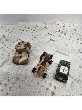 Vintage Galoob Micro Machines Military Vehicle Lot - Desert Tank Buggy Van
